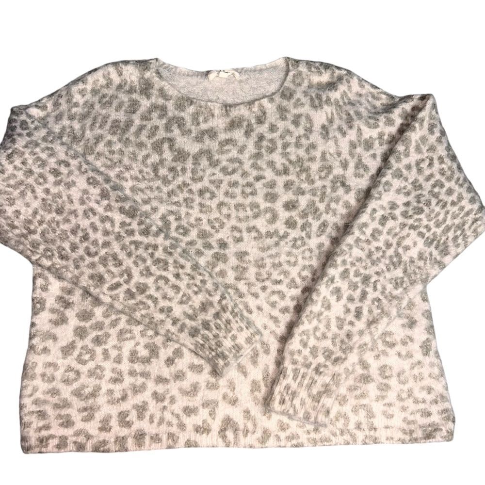 Peyton Primrose Cheetah Print Sweater Size Large … - image 2